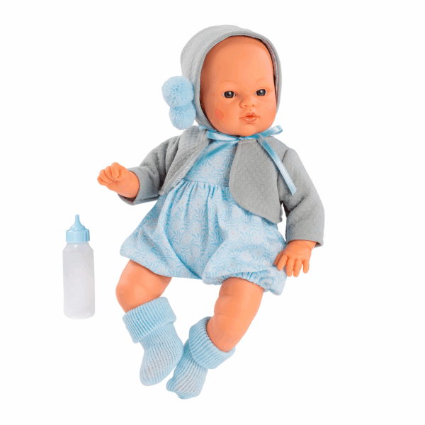 KOKE RANITA CELESTE CON CHAQUETA PUNTO GRIS