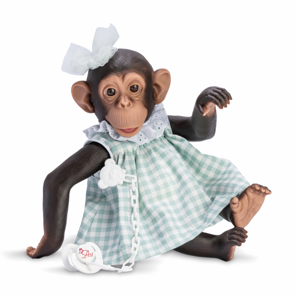 LOLA LA CHIMPANCÉ VDO CUADROS VERDE LAZO TUL CABEZA