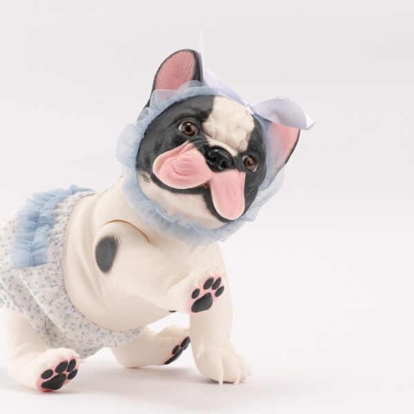 LILY LA BULLDOG BRAGUITA AZUL Y BLANCA TULL CTE