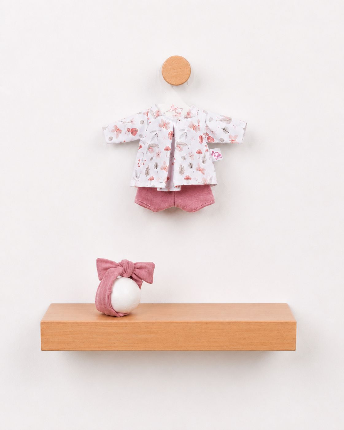 CONJUNTO BOMBONCÍN CAMISA CARACOLES Y PANTALÓN ROSA