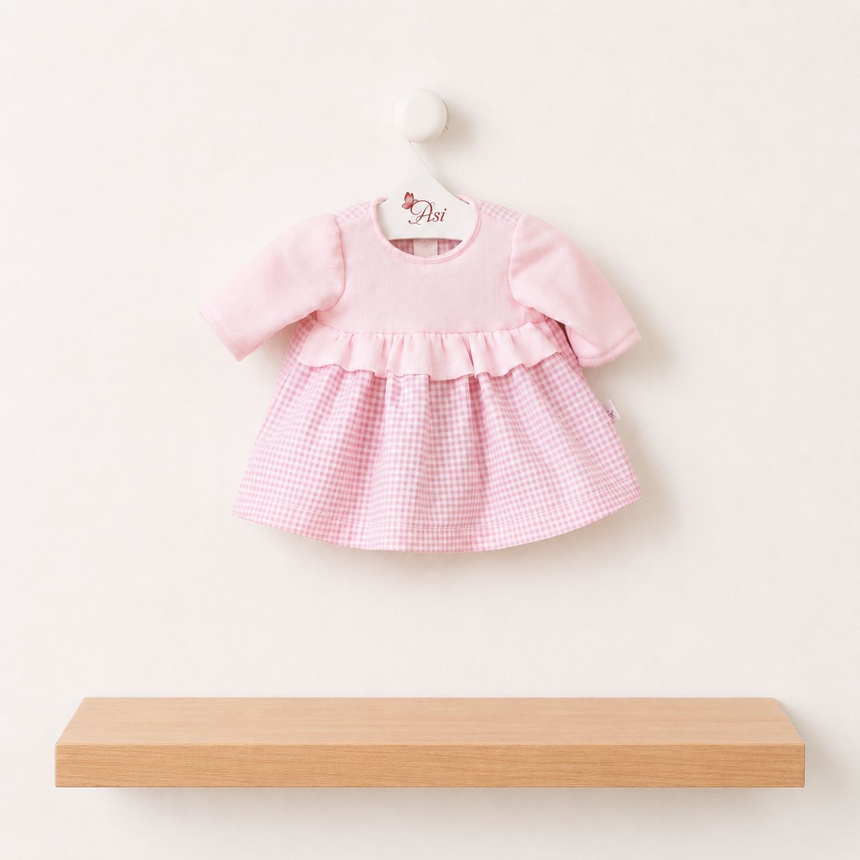 VESTIDO GUILLE VICHY ROSA