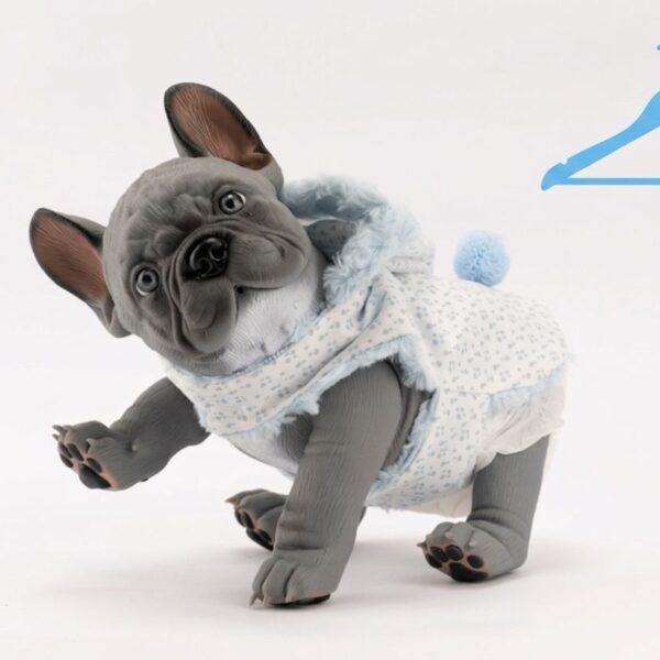 ABRIGO NONO BULLDOG PELO AZUL