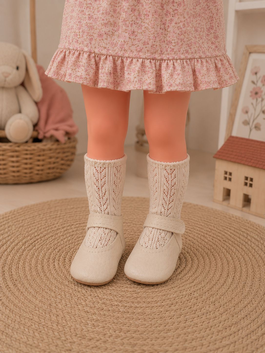 CALCETINES BEIGE MUÑECO 36-40CM
