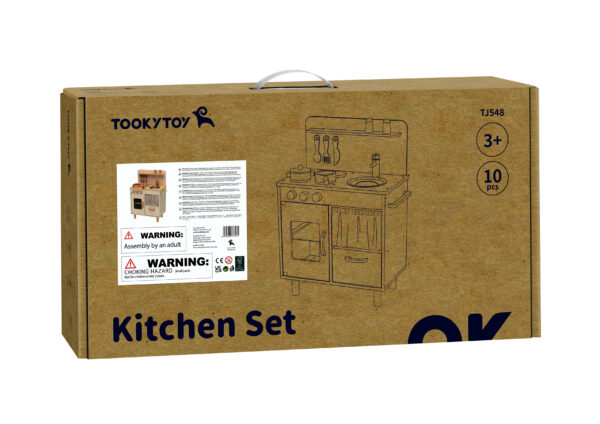 COCINA BEIGE CON ACCESORIOS 73X52X32,5 CM - Imagen 3
