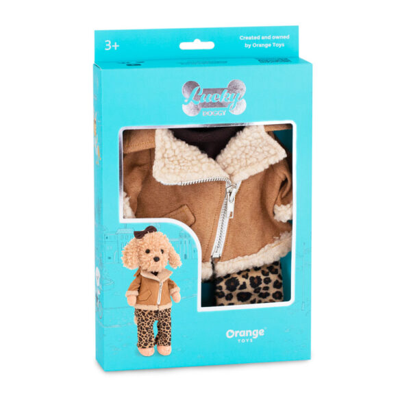CONJUNTO DE ROPA DE PELUCHE LUCKY DOGGY:TRAJE DE LEOPARDO - Imagen 2