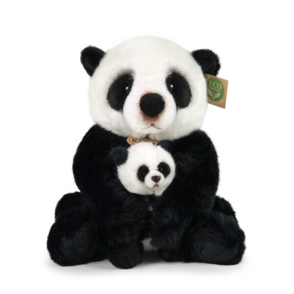 PANDA CON CRÍA 27CM ECO FRIENDLY - Imagen 2