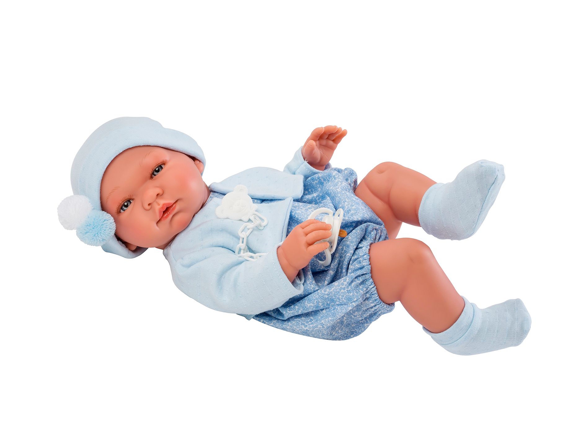 PABLO RANITA FLORES AZUL CON CHAQUETA