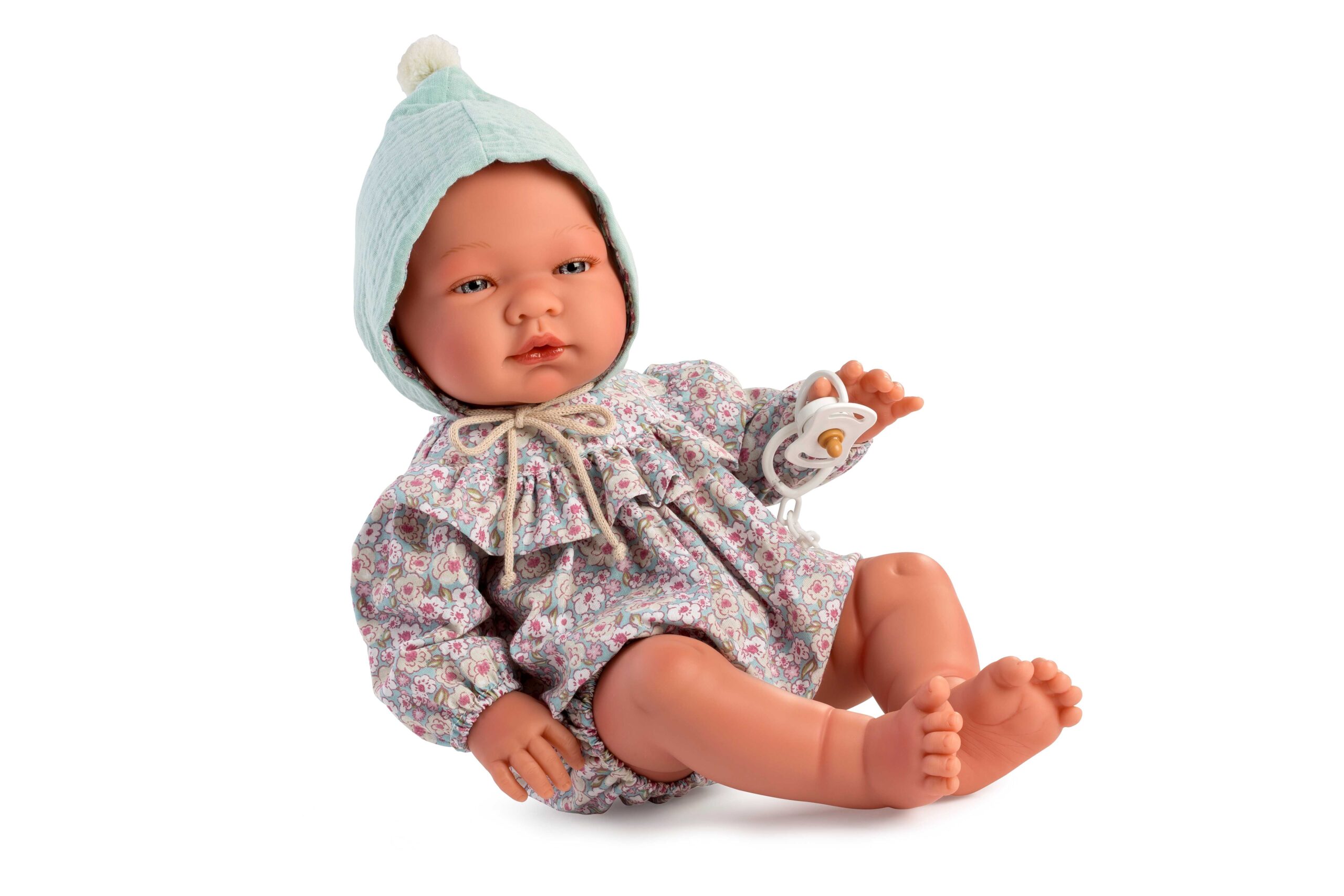 PABLO PELELE VOLANTE FLORES GORRO VERDE MINT