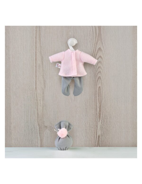 CONJUNTO BOMBONCÍN CON PANTALÓN GRIS Y ROSA