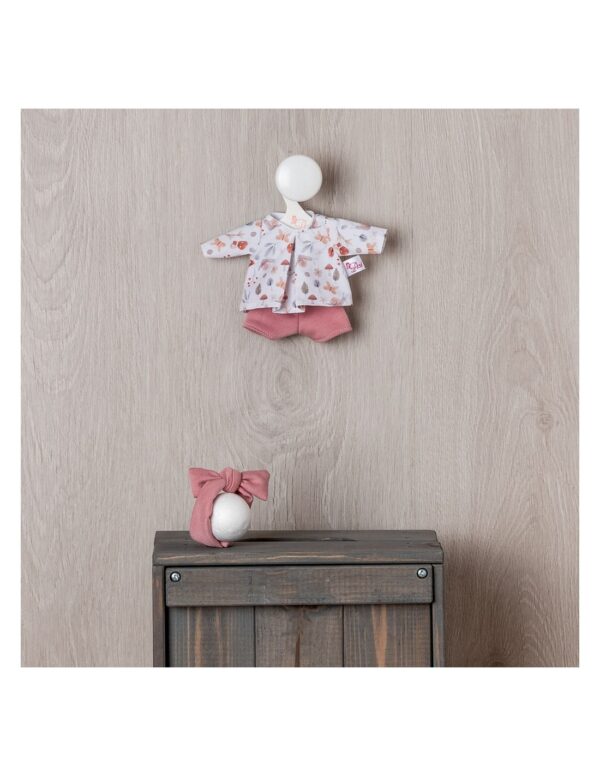 CONJUNTO BOMBONCÍN CAMISA CARACOLES Y PANTALÓN ROSA