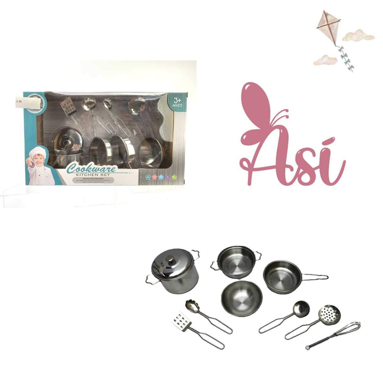 SET DE COCINA ACERO INOXIDABLE