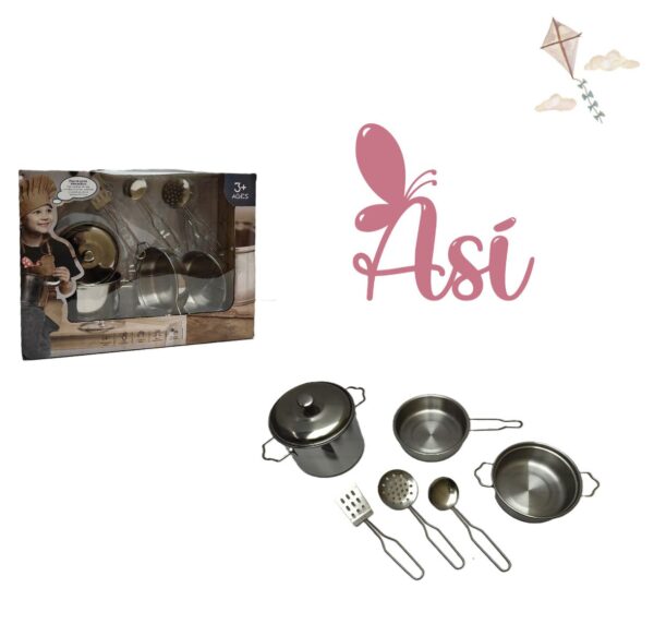SET DE COCINA ACERO INOXIDABLE