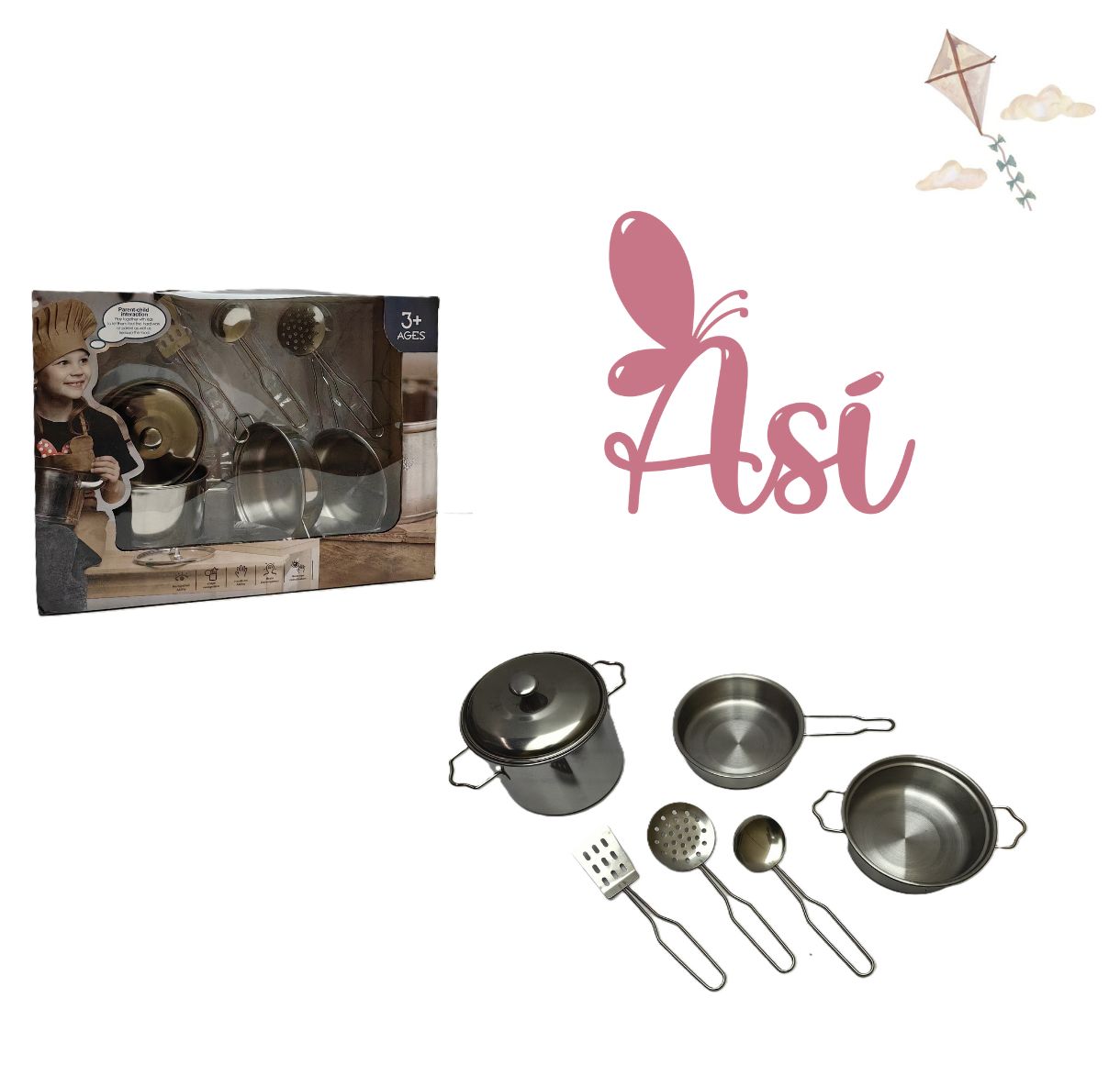SET DE COCINA ACERO INOXIDABLE