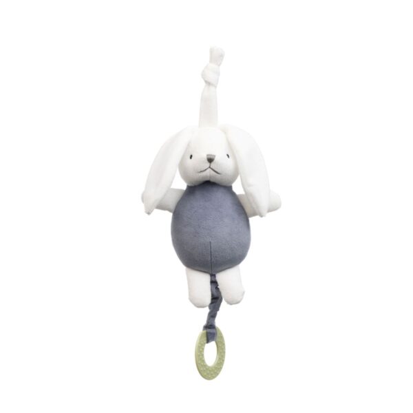 CONEJITO MUSICAL BLANCO Y AZUL 18CM