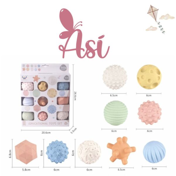 SET 9 PELOTAS SENSORIALES