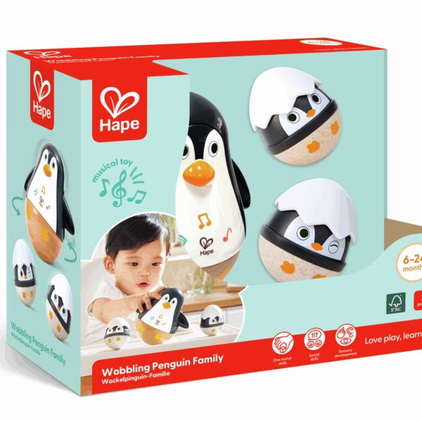 FAMILIA PINGÜINOS TAMBALEÁNDOSE HAPE