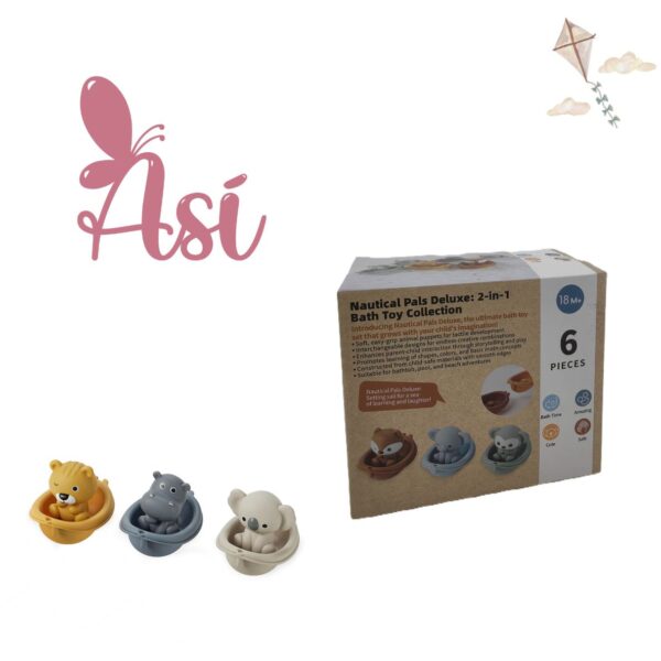SET 3 BARCOS+3 ANIMALES MARIONETAS DEDO