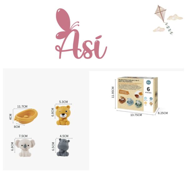SET 3 BARCOS+3 ANIMALES MARIONETAS DEDO - Imagen 2