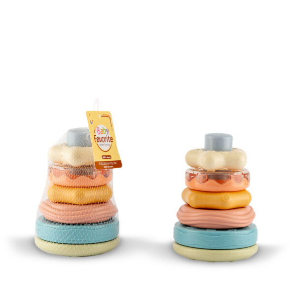 JUGUETE PARA BEBÉ 7 PIEZAS TORRE APILABLE