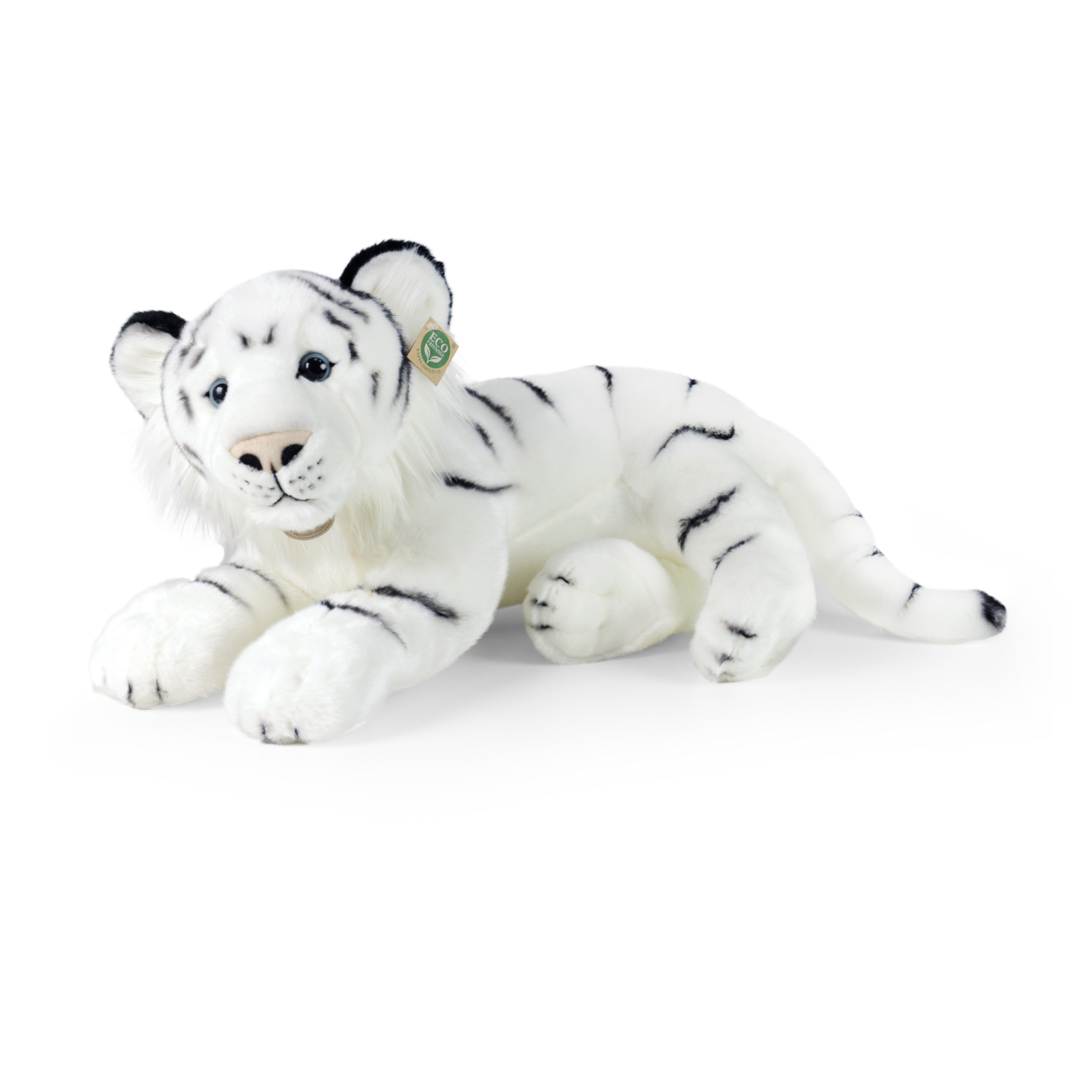 TIGRE BLANCO TUMBADO 54CM ECO FRIENDLY - Imagen 3