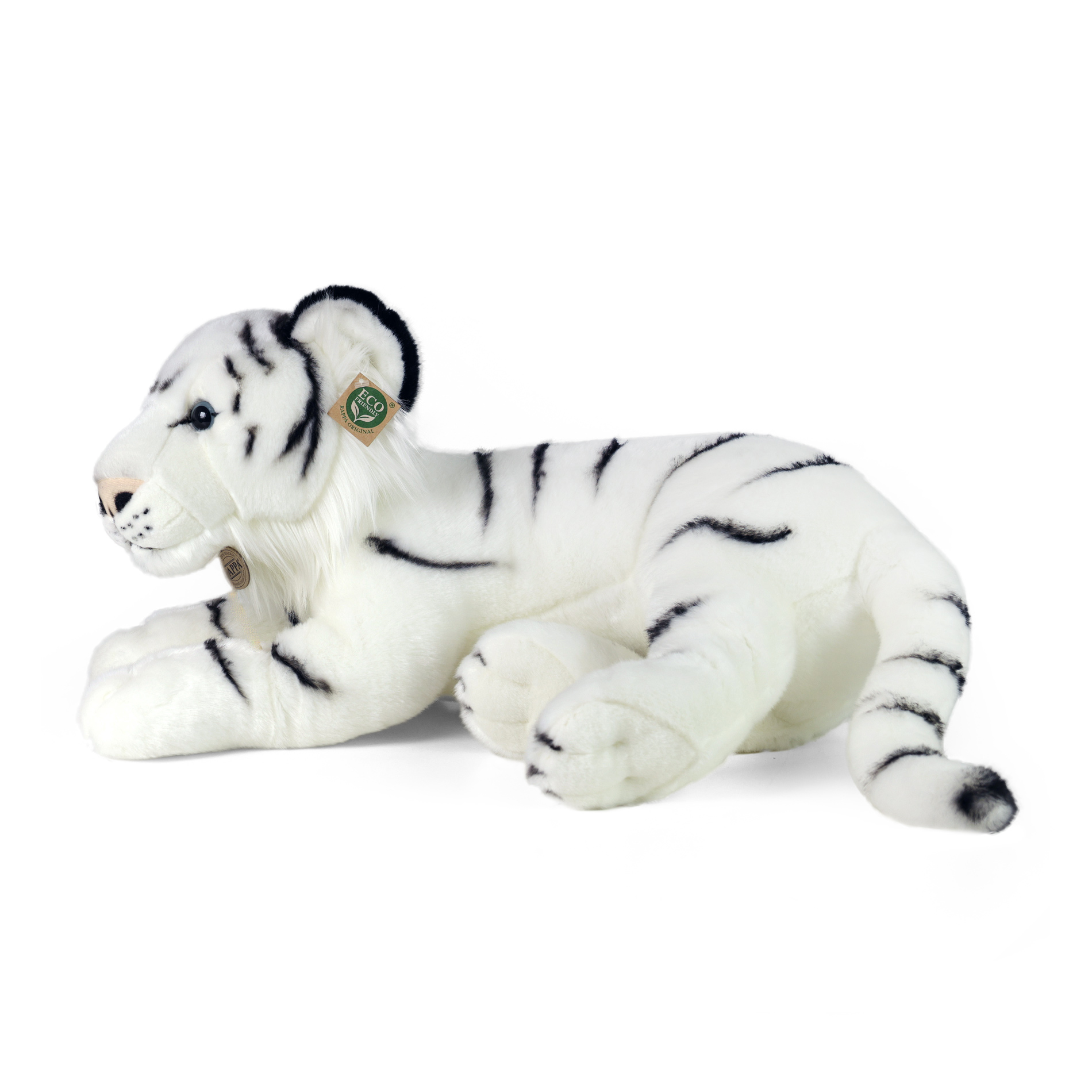 TIGRE BLANCO TUMBADO 54CM ECO FRIENDLY - Imagen 2