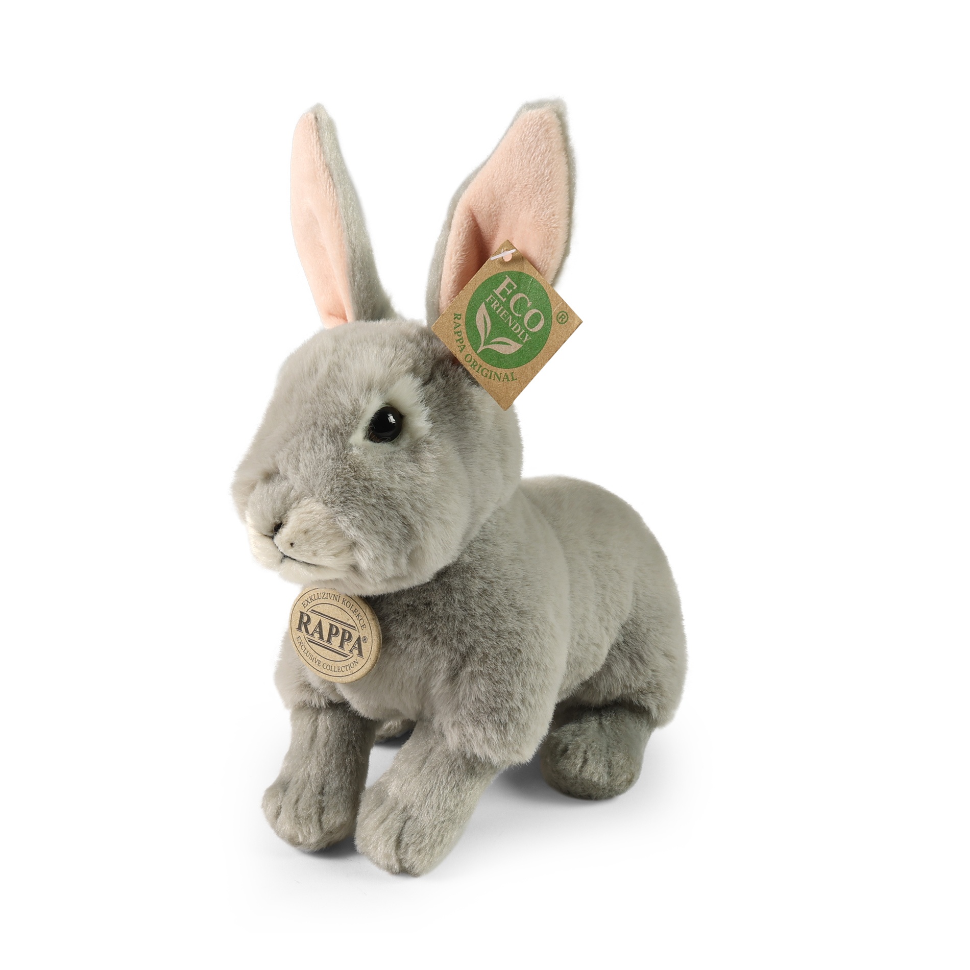CONEJO GRIS PELUCHE 23 CM ECO FRIENLY SUAVE