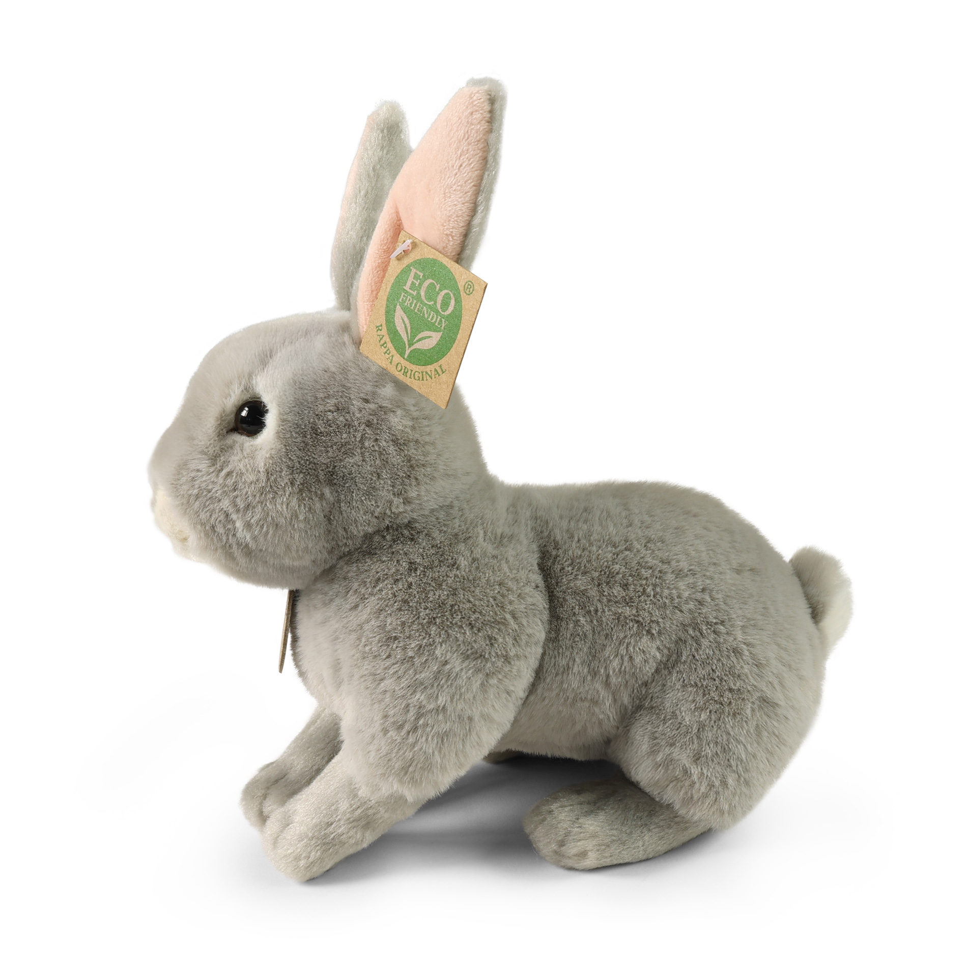 CONEJO GRIS PELUCHE 23 CM ECO FRIENLY SUAVE - Imagen 3