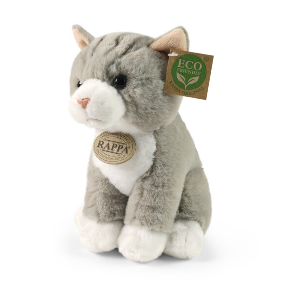 PELUCHE GATO GRIS 23CM ECO FRIENDLY SOFT