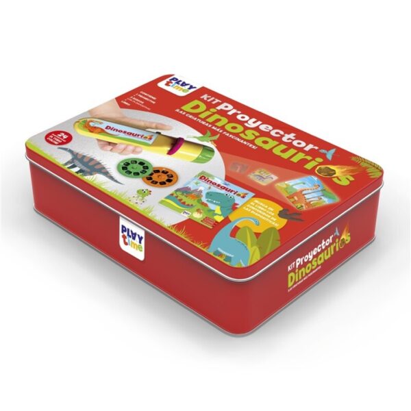 KIT PROYECTOR DINOSAURIOS- CAJA METÁLICA