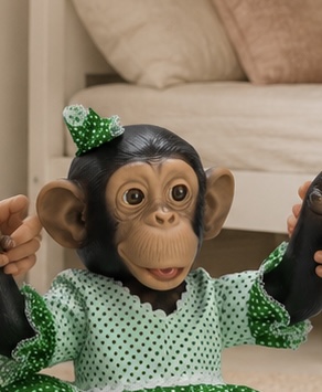 LOLA LA CHIMPANCÉ FLAMENCA VERDE - Imagen 2