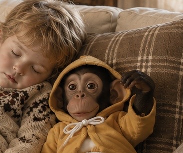 LOLA LA CHIMPANCÉ CON TRENCA MOSTAZA - Imagen 4