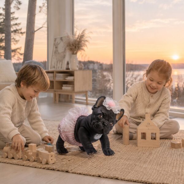 LILY LA BULLDOG NEGRITA BRAGUITA RAYAS ROSAS