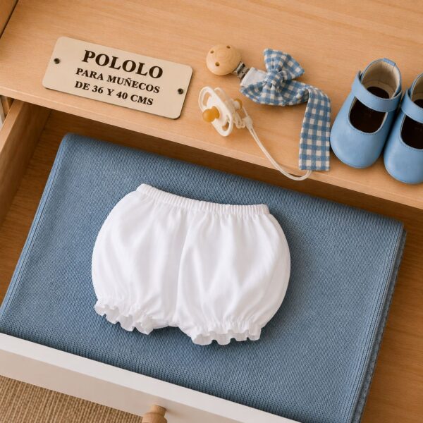 POLOLO BLANCO PARA MUÑECOS DE 36-43CM