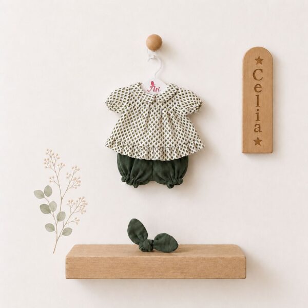 VESTIDO CELIA CONJUNTO CAMISA Y POLOLO VERDE