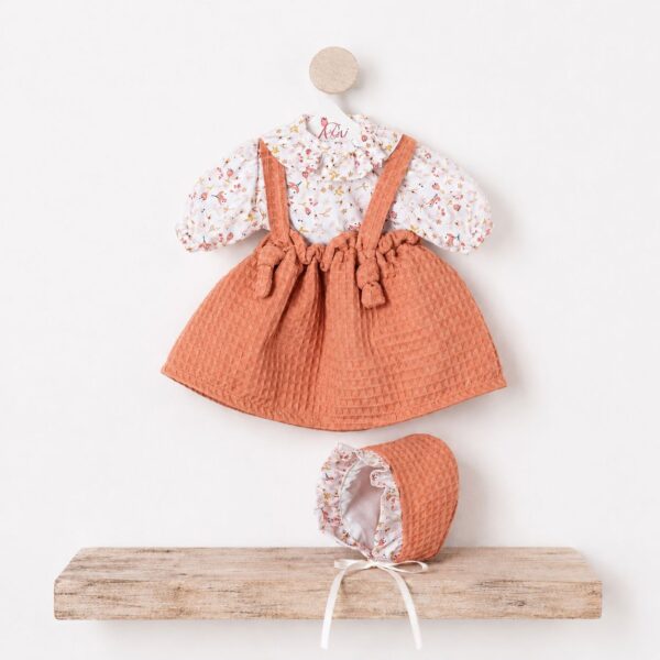 CONJUNTO LEO CAMISA FLORES FALDA CON TIRANTES CALDERO