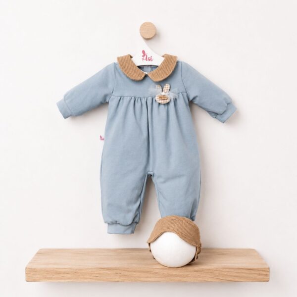 VESTIDO LEO PIJAMA PUNTO AZUL CON ANTIFAZ
