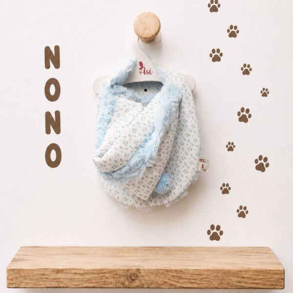 ABRIGO NONO BULLDOG PELO AZUL