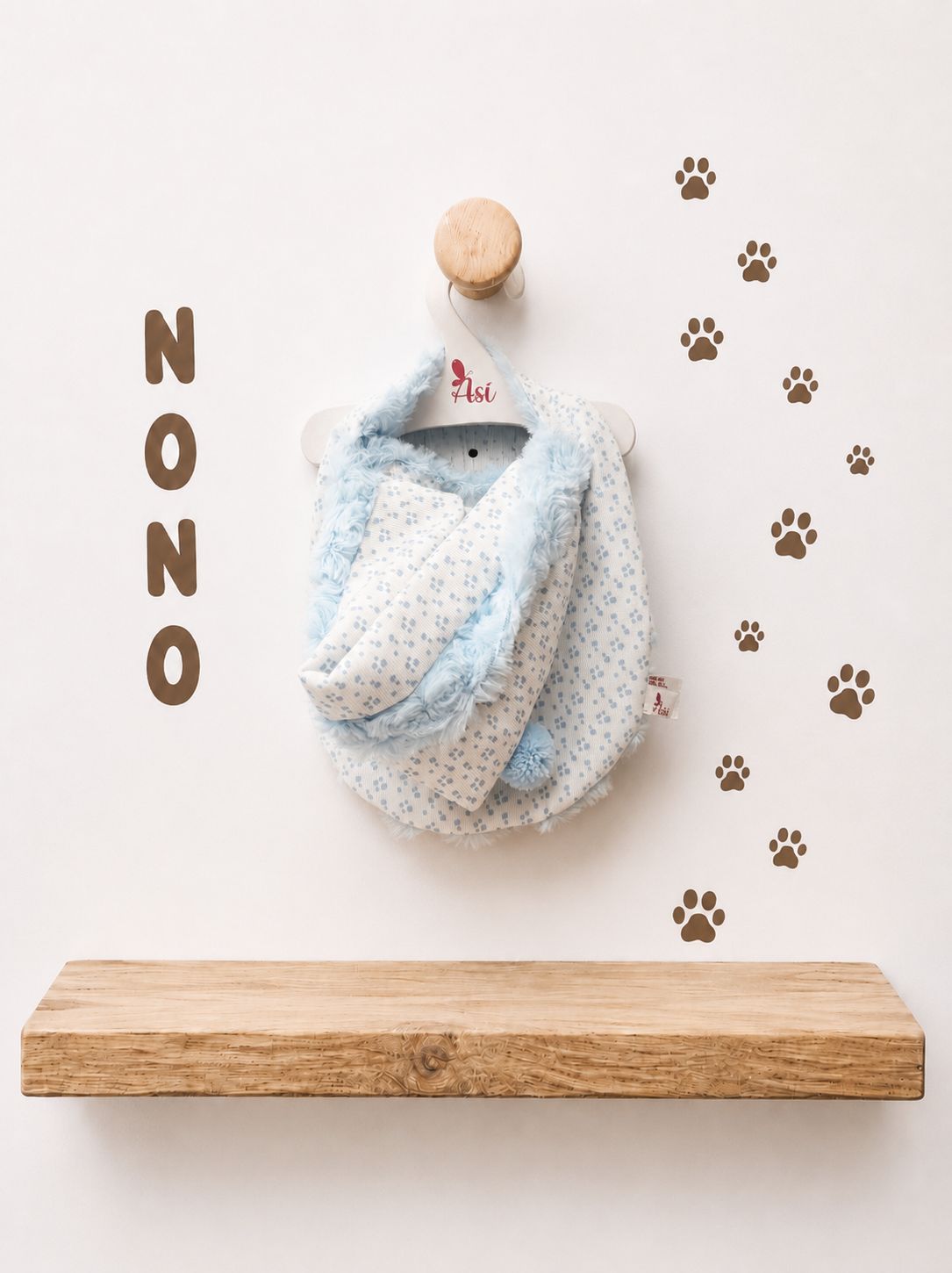 ABRIGO NONO BULLDOG PELO AZUL