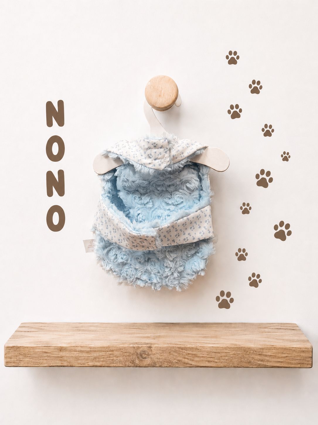 ABRIGO NONO BULLDOG PELO AZUL - Imagen 2