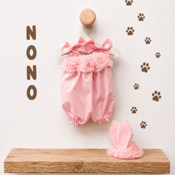 PELELE LILY BULLDOG CUADROS ROSAS
