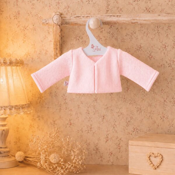 CHAQUETA MUÑECO 36 CM LANA ROSA