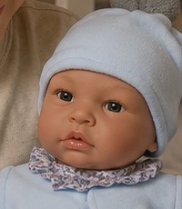 LEO RANITA FLORES GRIS CHAQUETA CELESTE - Imagen 3