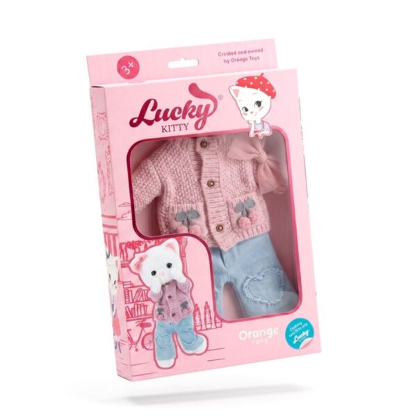 CONJUNTO DE ROPA LUCKY KITTY:CEREZAS DE PUNTO