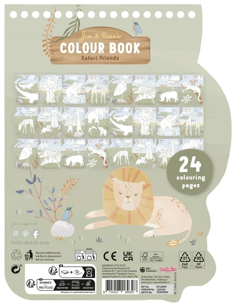 LIBRO PARA COLOREAR ESPIRAL SAFARI LEÓN - Imagen 2
